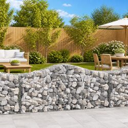 6-Piece Arched Gabion Baskets for Durable Garden Barriers