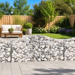 Durable Arched Gabion Baskets 9 pcs for Outdoor Spaces