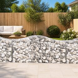 Durable Arched Gabion Baskets 11 pcs for Garden Walls