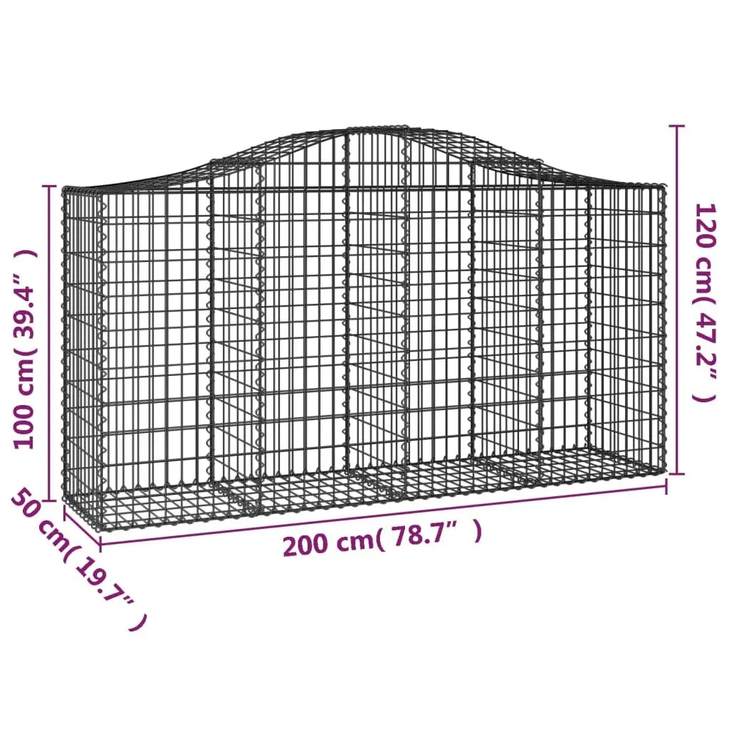 Arched Gabion Baskets for Outdoor Barriers