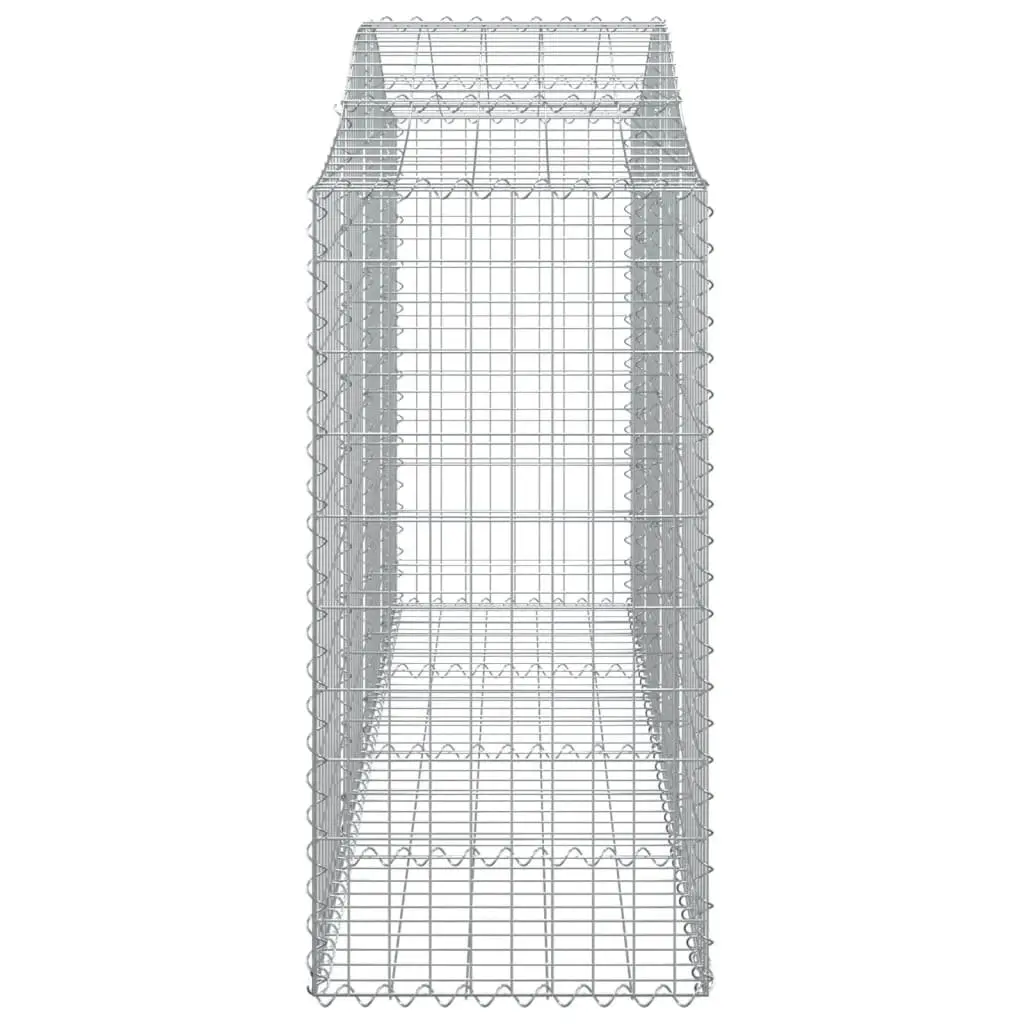 Arched Gabion Baskets 7pcs Retaining Wall Silver