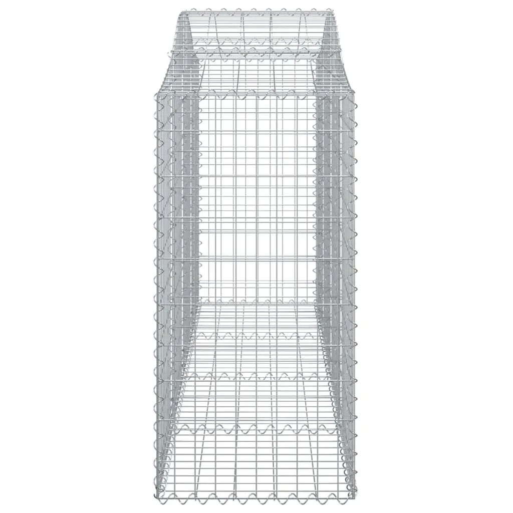 Arched Gabion Baskets Galvanised Iron 200 x 50 x 100120 cm Silver 12 Piece Garden Barrier Retaining Wall Outdoor Decorative