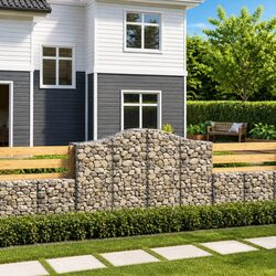 Premium Arched Gabion Baskets - 2 pcs 200x50x120/140 cm