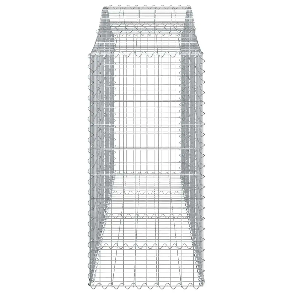 Gabion Baskets Galvanised Iron 200 x 50 x 120140 cm Silver 5 Piece Garden Barrier Retaining Wall Decorative Outdoor