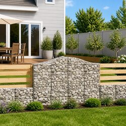 Arched Gabion Baskets 2pc Durable Garden Barrier System