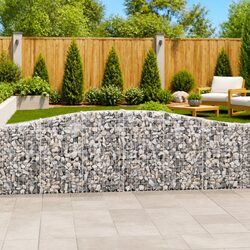 Set of 3 Decorative Arched Gabion Baskets for Gardens
