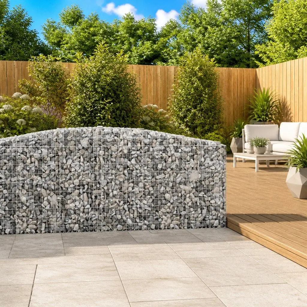 Decorative Arched Gabion Baskets 2 pcs for Garden Use