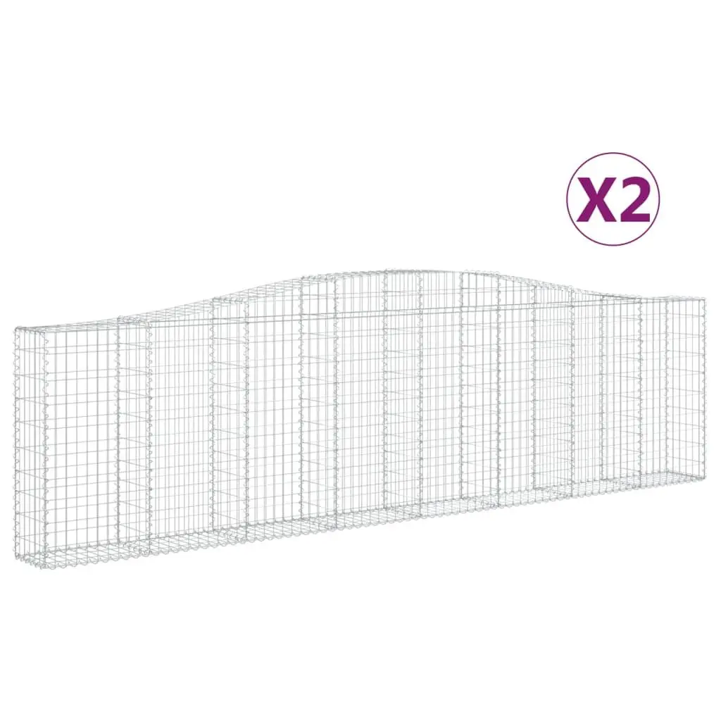Decorative Arched Gabion Baskets 2 pcs for Garden Use
