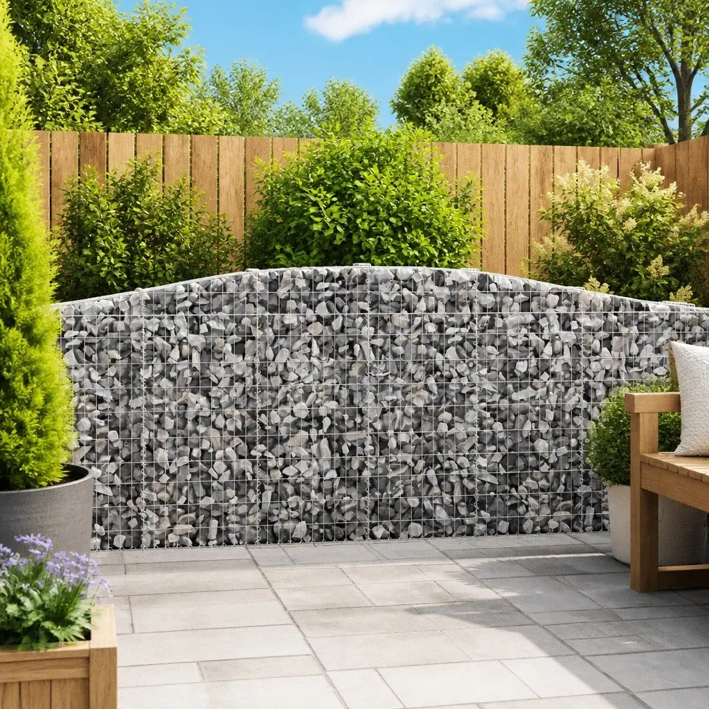Arched Gabion Baskets Set for Garden Barriers
