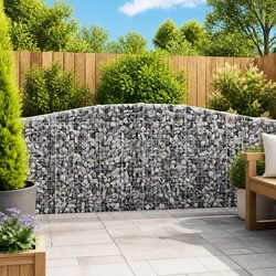 Stylish Arched Gabion Baskets Set for Garden Barriers
