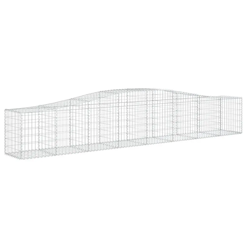 Arched Gabion Baskets Set 3 pcs Garden Barrier Decorative Retaining Wall