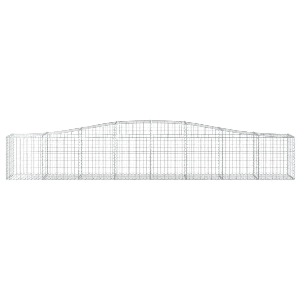 Gabion Baskets Arched 4pc Garden Decorative Barrier Sound-Insulating Retaining