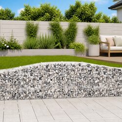 Sturdy Arched Gabion Baskets 5 pcs for Garden Barrier