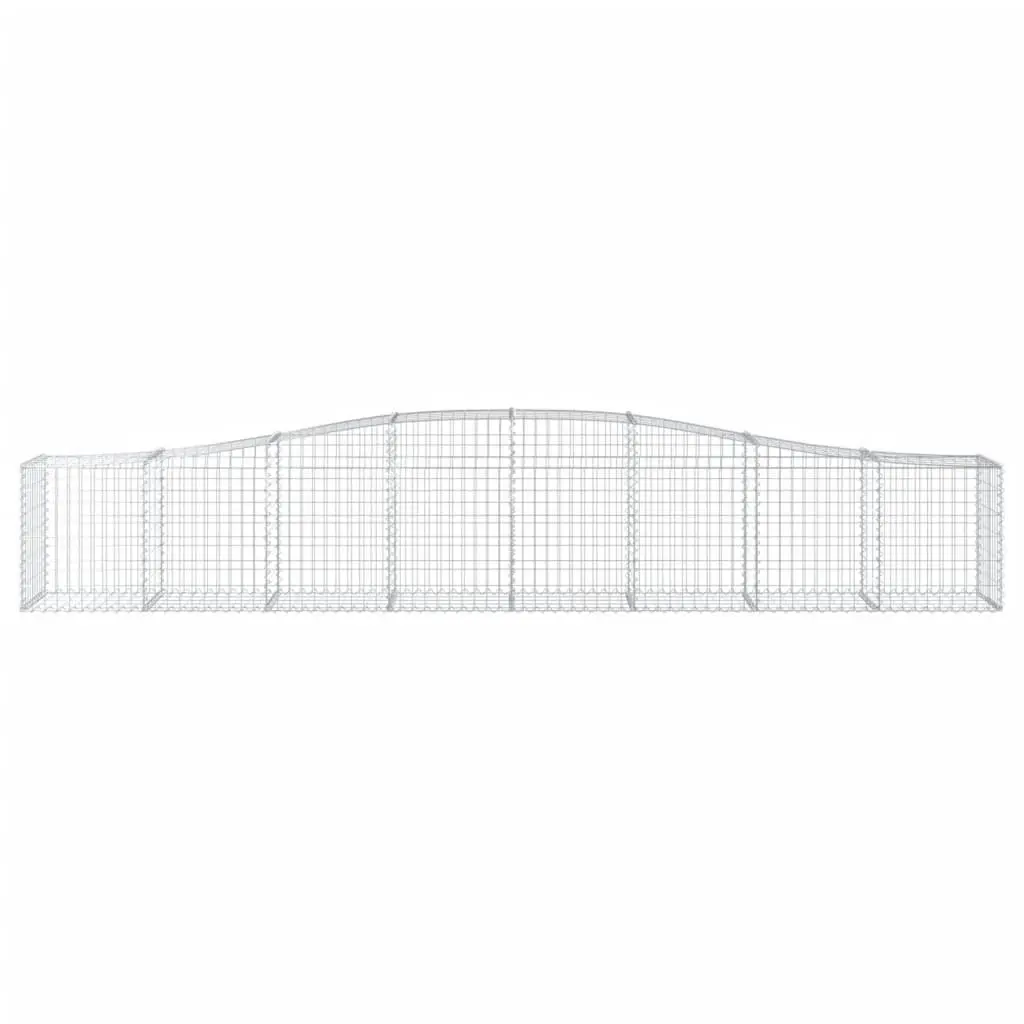 Arched Gabion Baskets 5 pcs for Garden Barrier