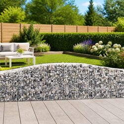 Sturdy Arched Gabion Baskets Set of 6 for Garden Walls