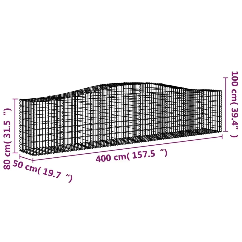 Arched Gabion Baskets Set for Outdoor Use