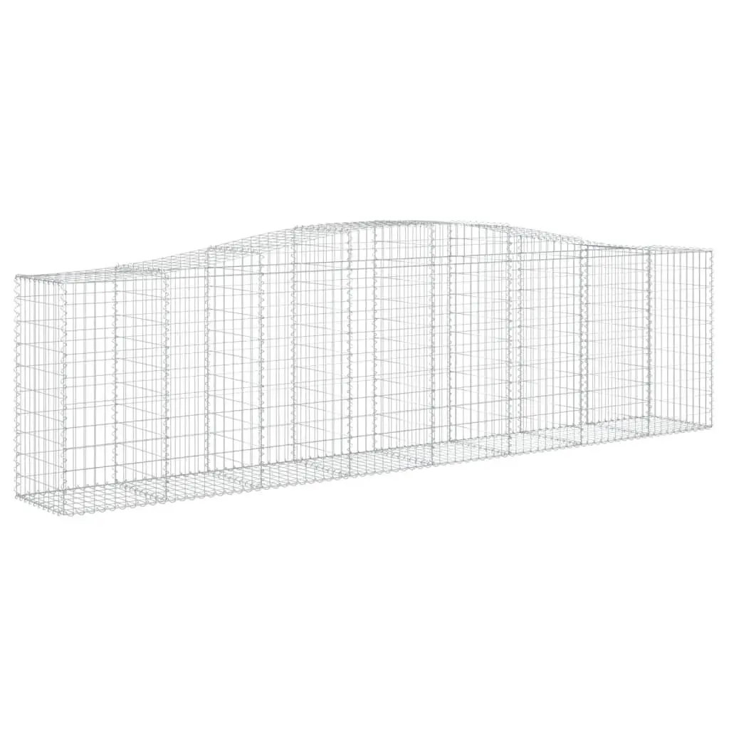 Arched Gabion Baskets 3 pcs Garden Barrier Retaining Wall Decorative Outdoor