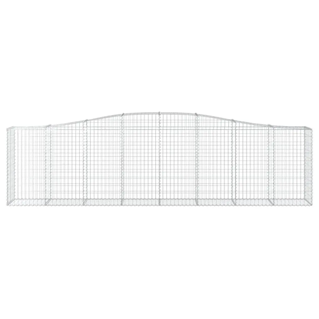 Arched Gabion Baskets 3 pcs Garden Barrier Retaining Wall Decorative Outdoor