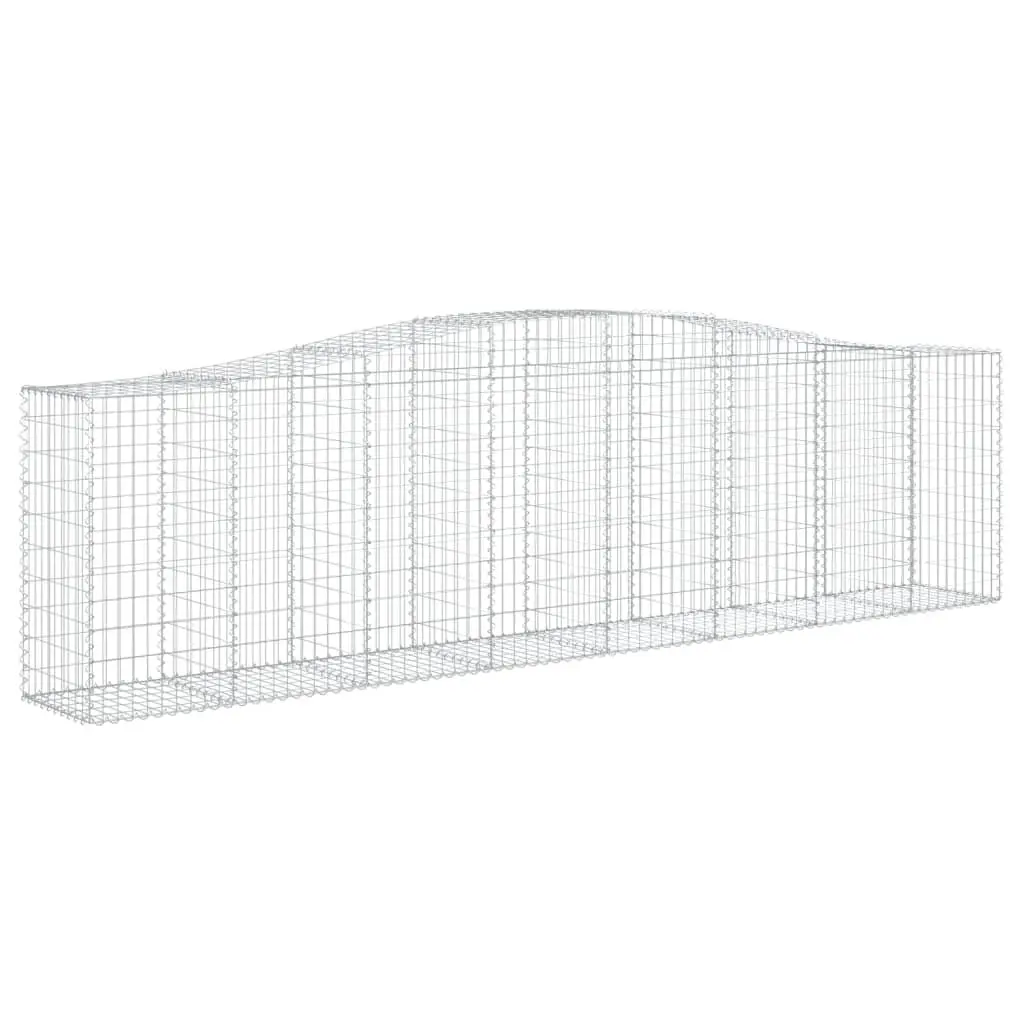 Arched Gabion Baskets Galvanised Iron 400x50x100120 cm Silver