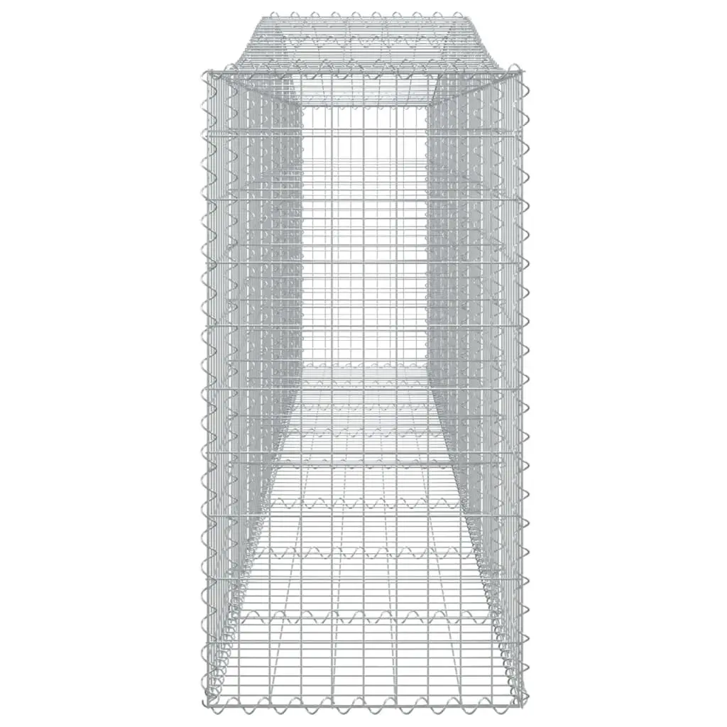 Arched Gabion Baskets Galvanised Iron 400x50x100120 cm Silver