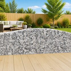 Sturdy Arched Gabion Baskets Set of 5 for Garden Walls