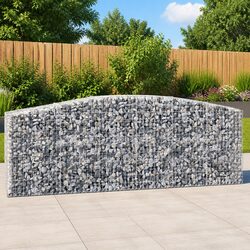 Premium Arched Gabion Baskets Set of 7, 400x50x100/120 cm