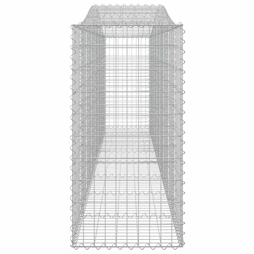 Arched Gabion Baskets Galvanised Iron 400x50x100120 cm Silver 9 Piece Garden Retaining Wall Decorative
