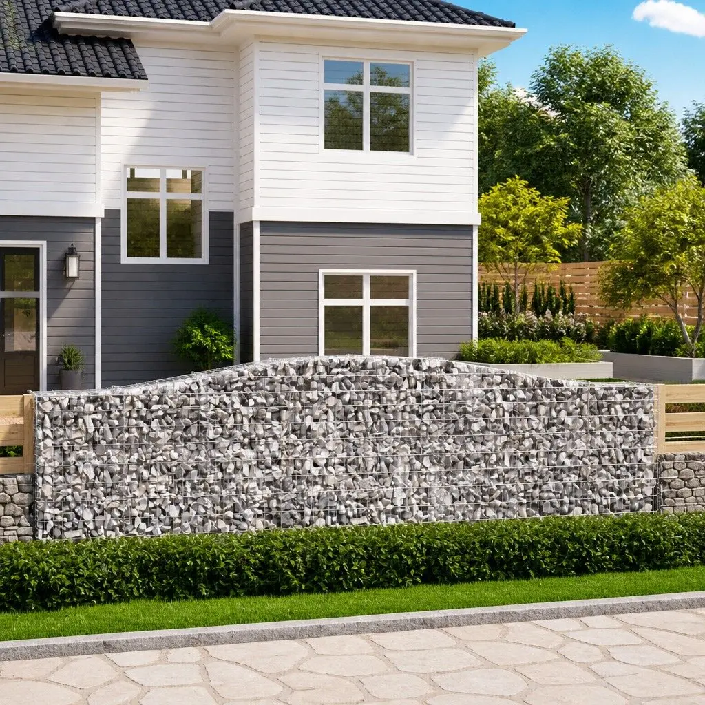 Arched Gabion Baskets for Garden Barriers
