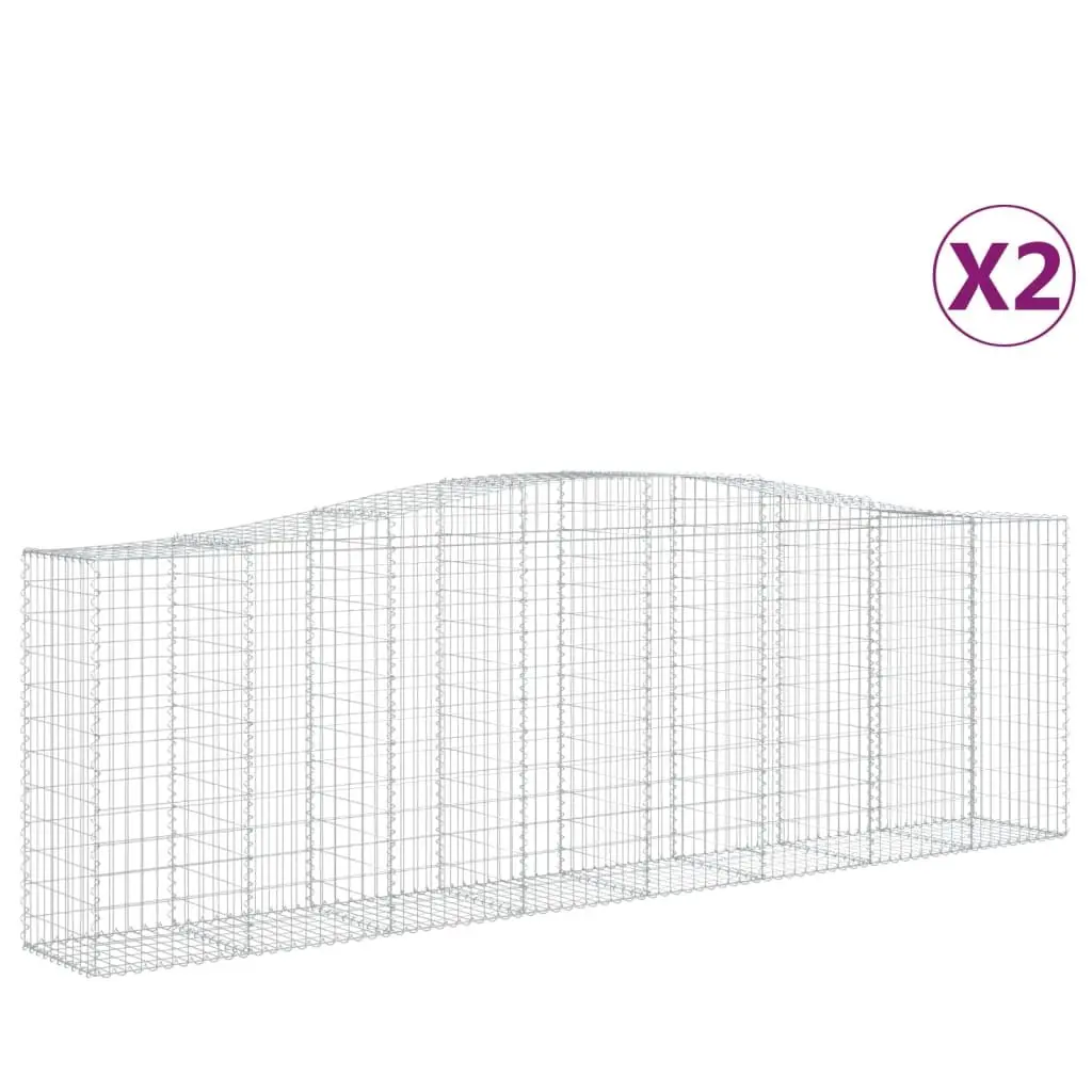 Arched Gabion Baskets for Garden Barriers