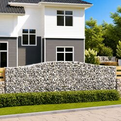 Sturdy Arched Gabion Baskets 4 pcs for Outdoor Spaces