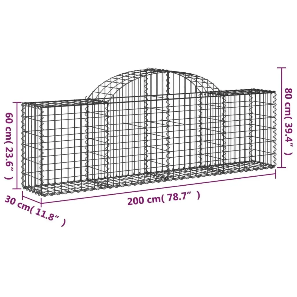 Arched Gabion Baskets Set for Outdoor Spaces