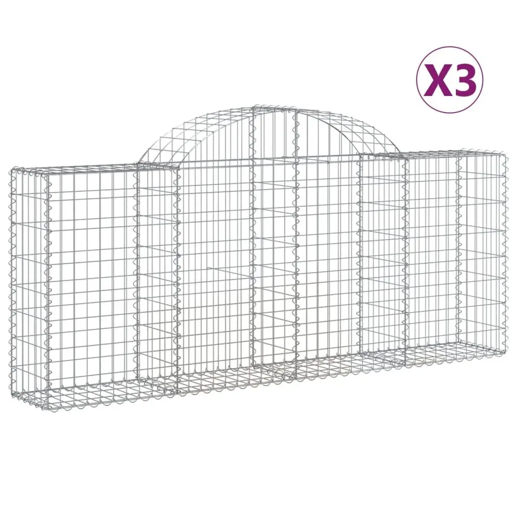 Arched Gabion Baskets Set for Outdoor Spaces