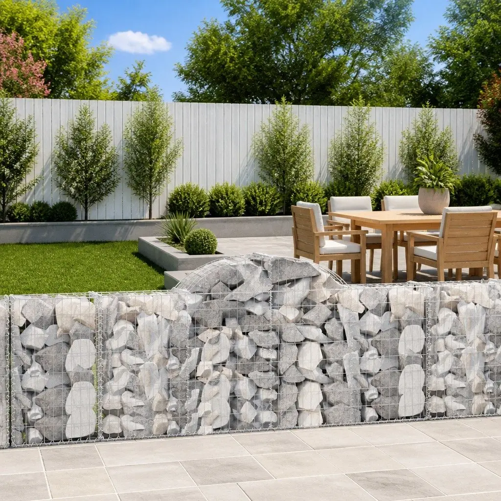 Arched Gabion Baskets Set for Garden Barriers