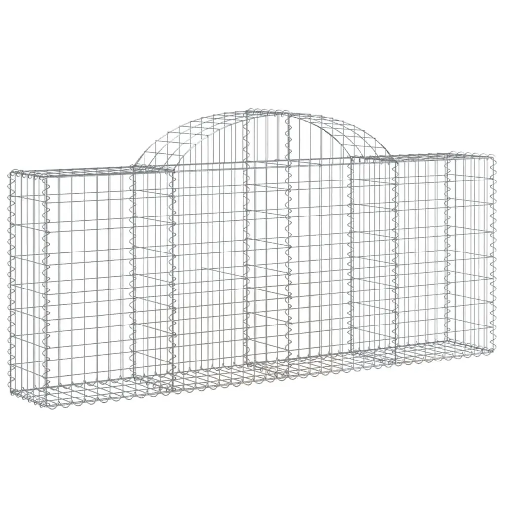 Arched Gabion Baskets 9 pcs Garden Barrier Decorative Retaining Wall Outdoor