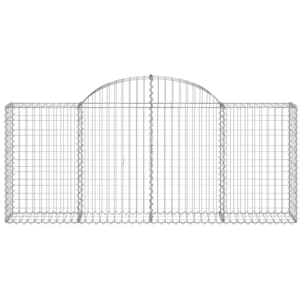 Arched Gabion Baskets 9 pcs Garden Barrier Decorative Retaining Wall Outdoor