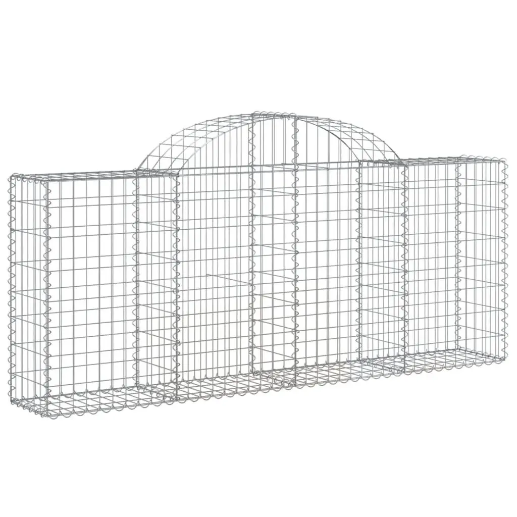 Arched Gabion Baskets 10 pcs Galvanised Iron