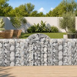 High-Quality Arched Gabion Baskets Set of 3, 200x30x100/120 cm