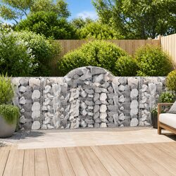 4-Piece Arched Gabion Basket Set for Garden Barriers