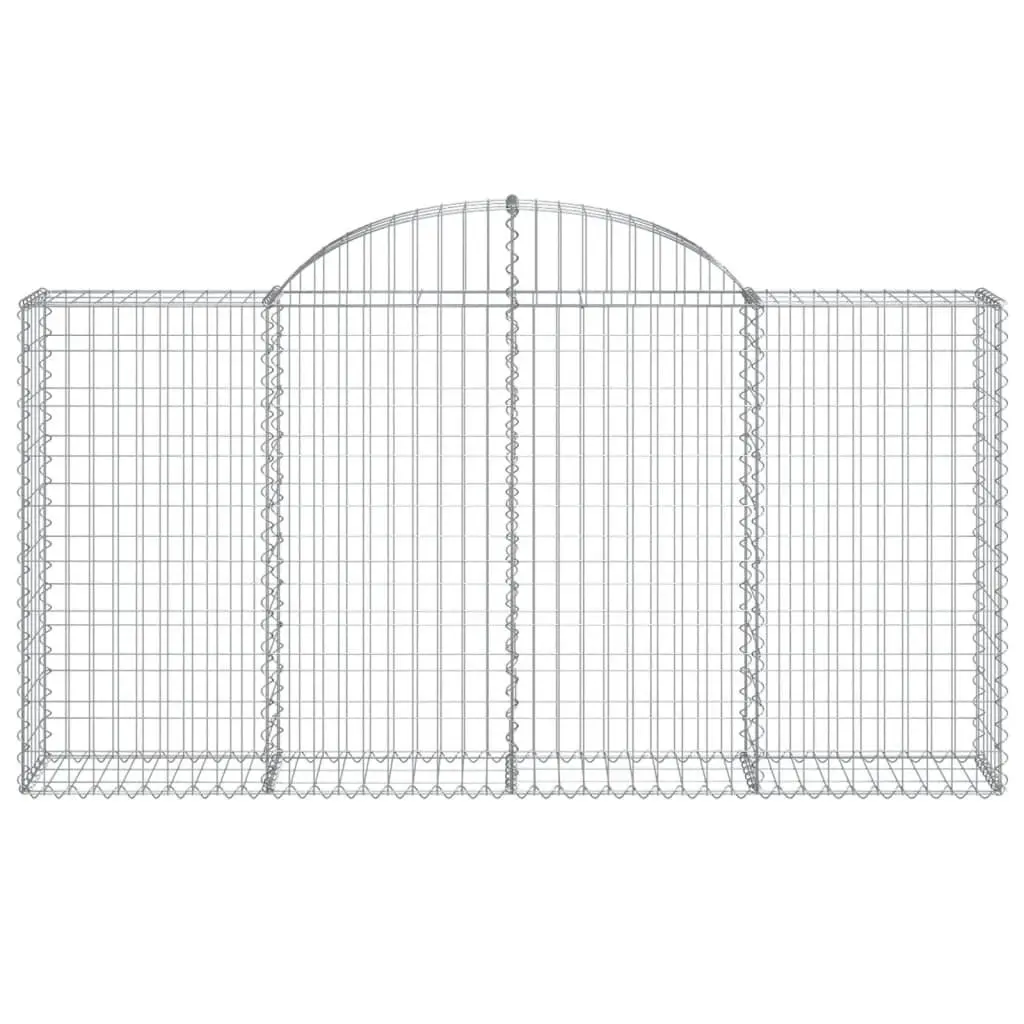 4-Piece Arched Gabion Basket Set for Garden Barriers