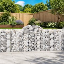 Decorative Arched Gabion Baskets - Set of 6 for Gardens
