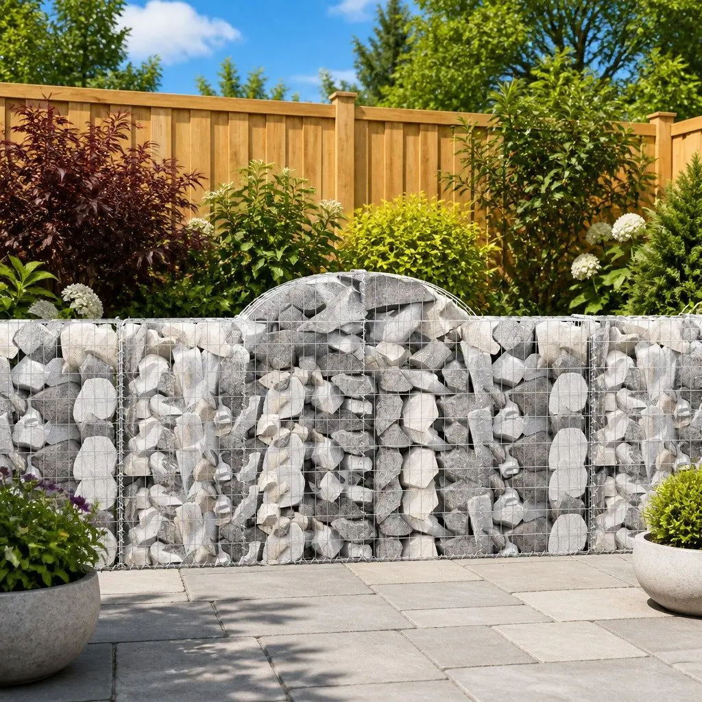 Arched Gabion Baskets for Outdoor Use