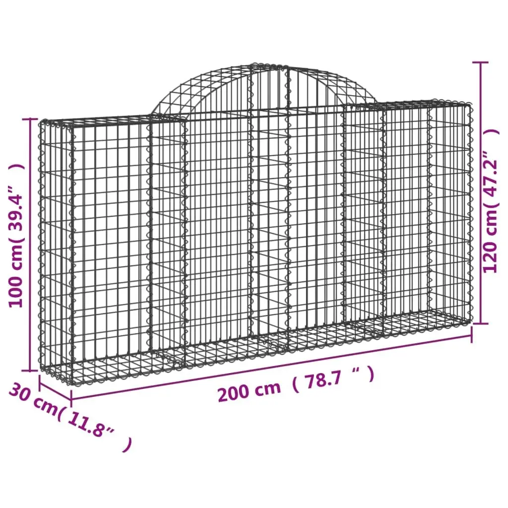 Arched Gabion Baskets for Outdoor Use