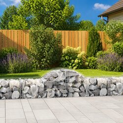 Sturdy Arched Gabion Baskets for Outdoor Decor 2 pcs