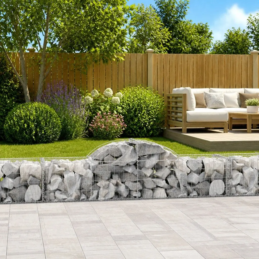 Arched Gabion Baskets 4 pcs for Outdoor Use