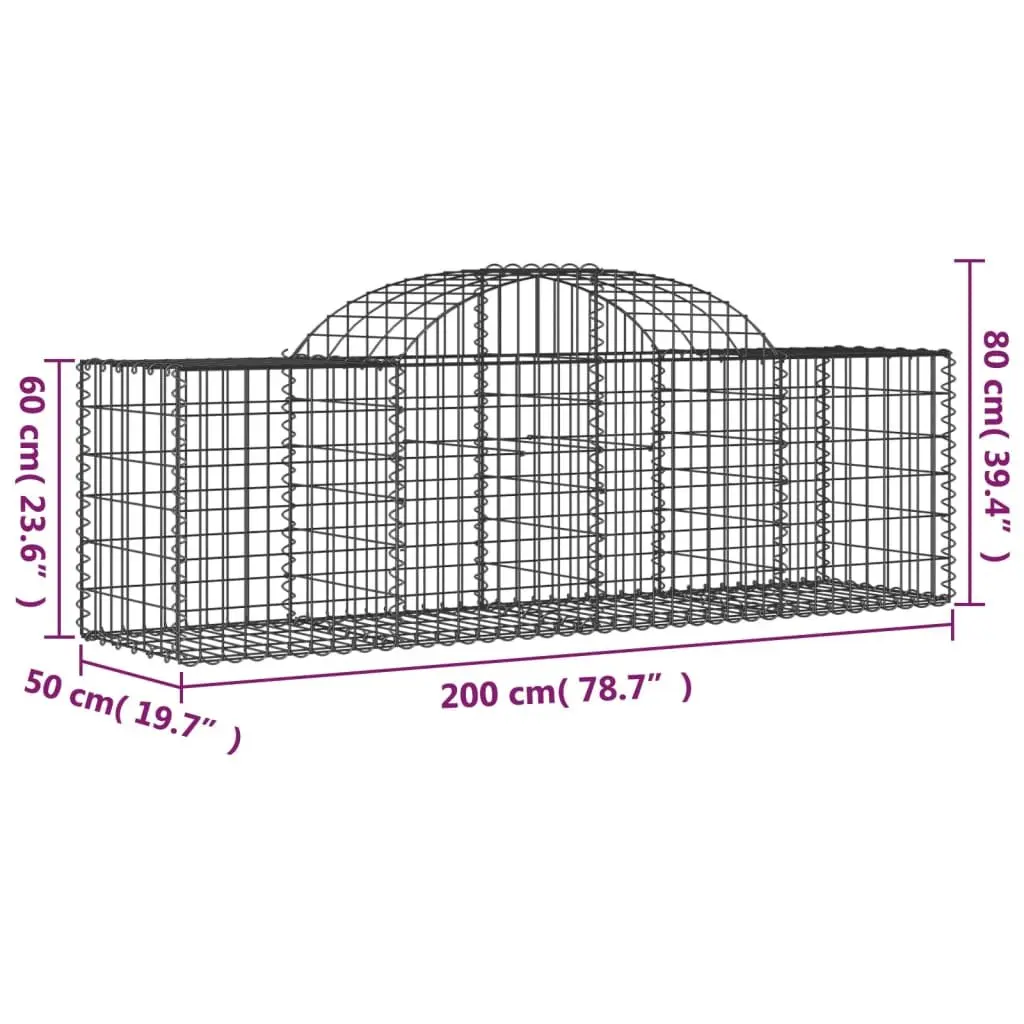 Arched Gabion Baskets for Garden Barrier