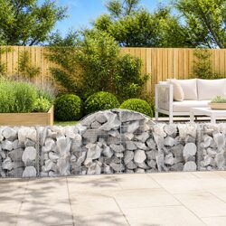Sturdy Arched Gabion Baskets Set of 3 for Gardens