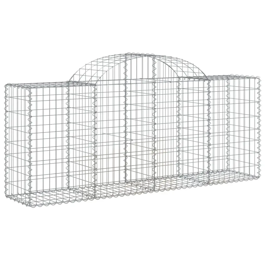Arched Gabion Baskets 10 pcs Garden Barrier Retaining Wall Decorative Outdoor