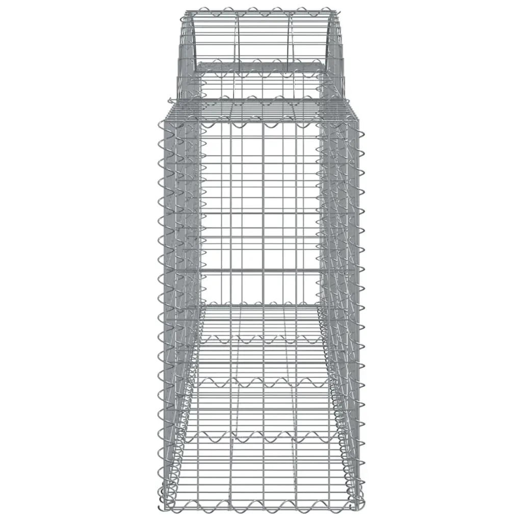 Arched Gabion Baskets 10 pcs Garden Barrier Retaining Wall Decorative Outdoor