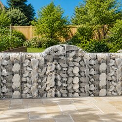 Sturdy Arched Gabion Baskets Set of 6 for Outdoor Use