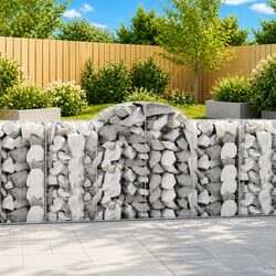 Premium Arched Gabion Baskets - 7-Piece Decorative Set